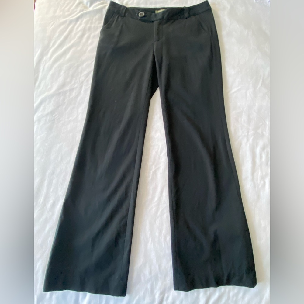 Black cotton pants, size 8 straight leg by Eddie Bauer